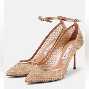 AQUAZZURA , Elegant Gold Heels  NWT